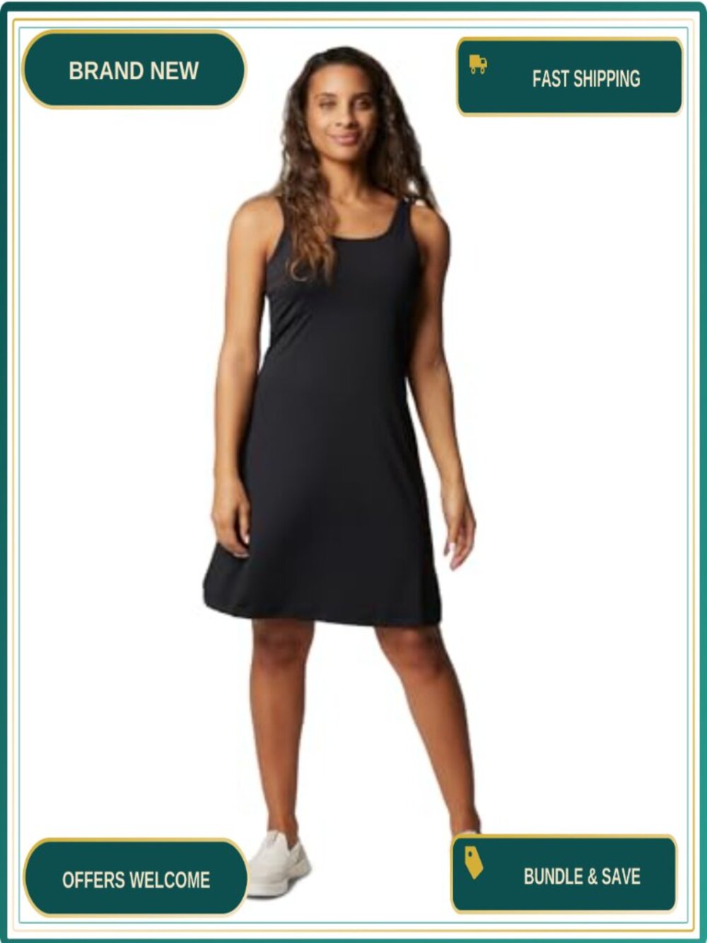 Columbia PFG Freezer III Dress Women's Fit & Flare Sleeveless Sun Dress